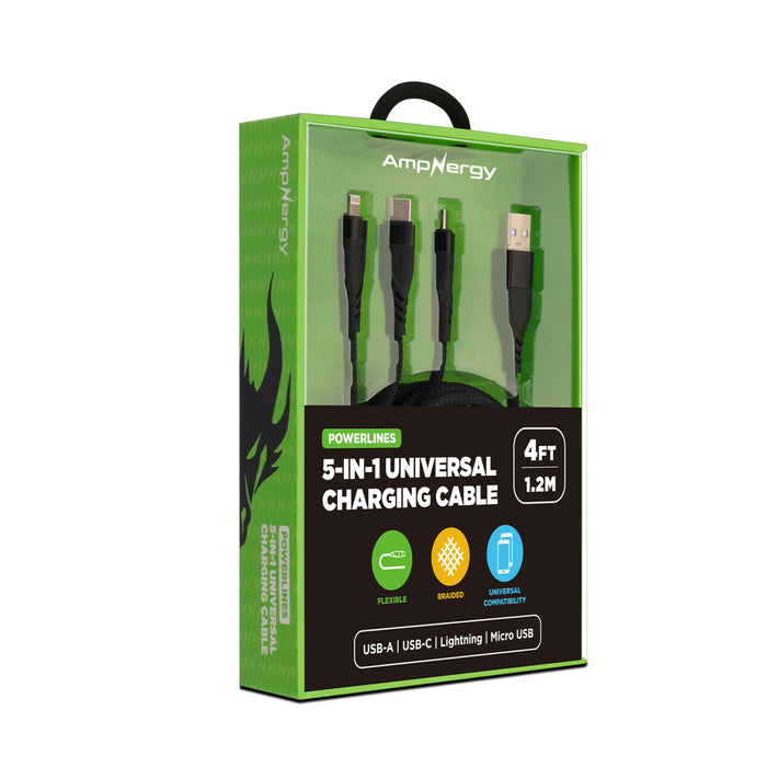 5-in-1 Universal Charging Cable – 4FT - Warsaw Wireless