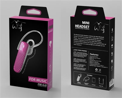 WindWing | Bluetooth Headset - Pink - Bluetooth -Warsaw Wireless